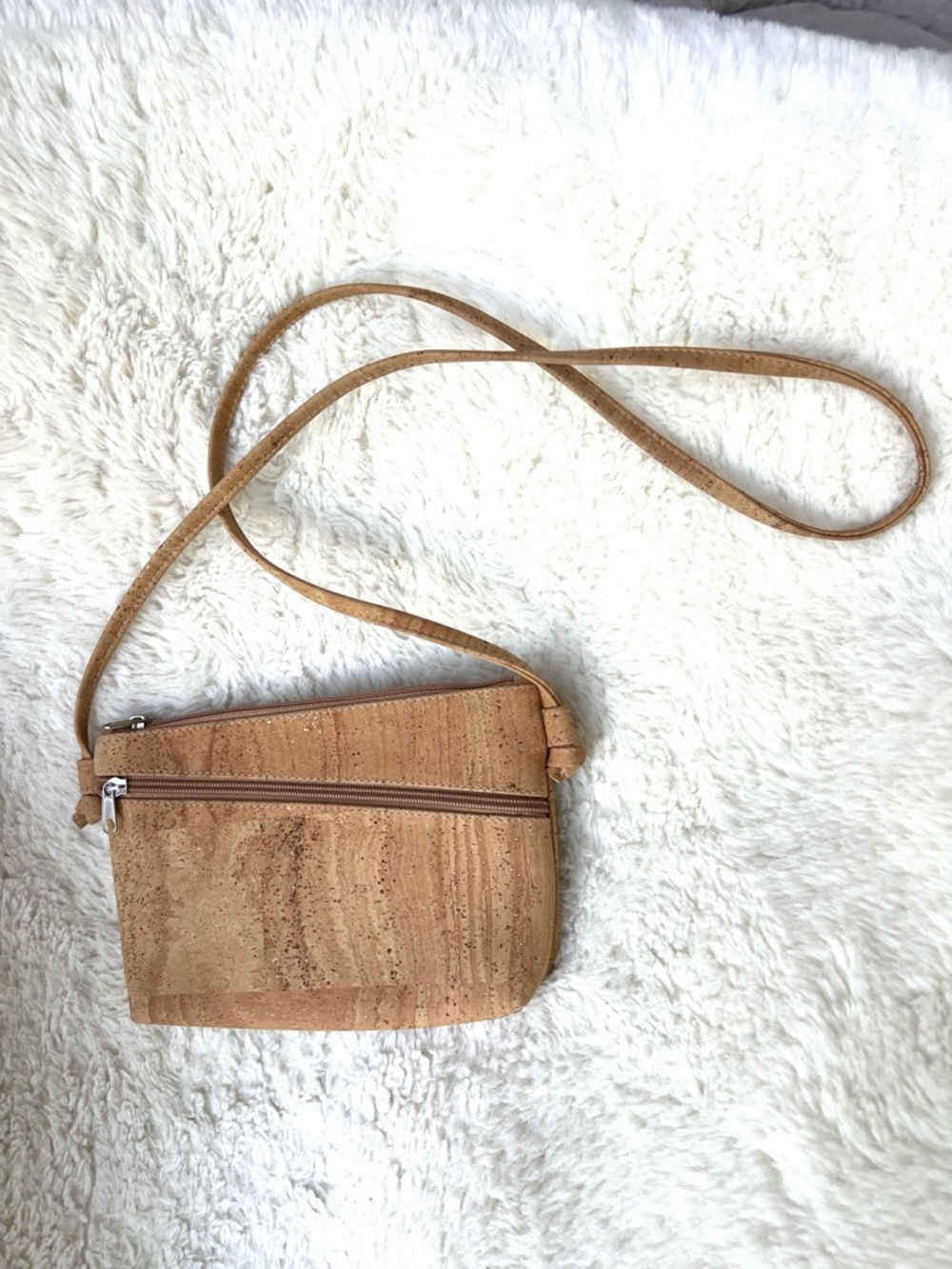 Vegan Sustainable Cork Crossbody Shoulder Bag Purse